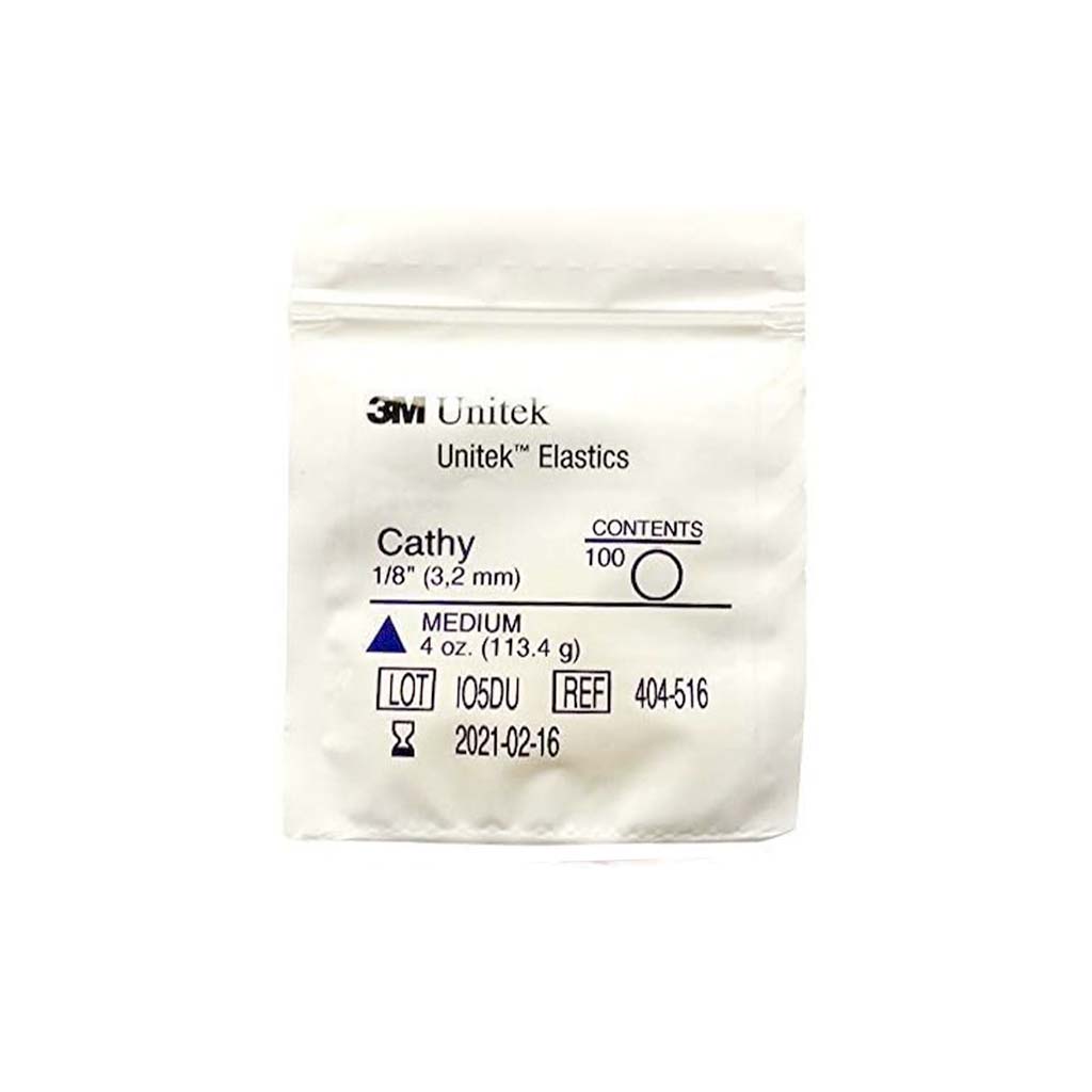 LATEX ELASTICS  MED 4OZ 1/8 CATHY