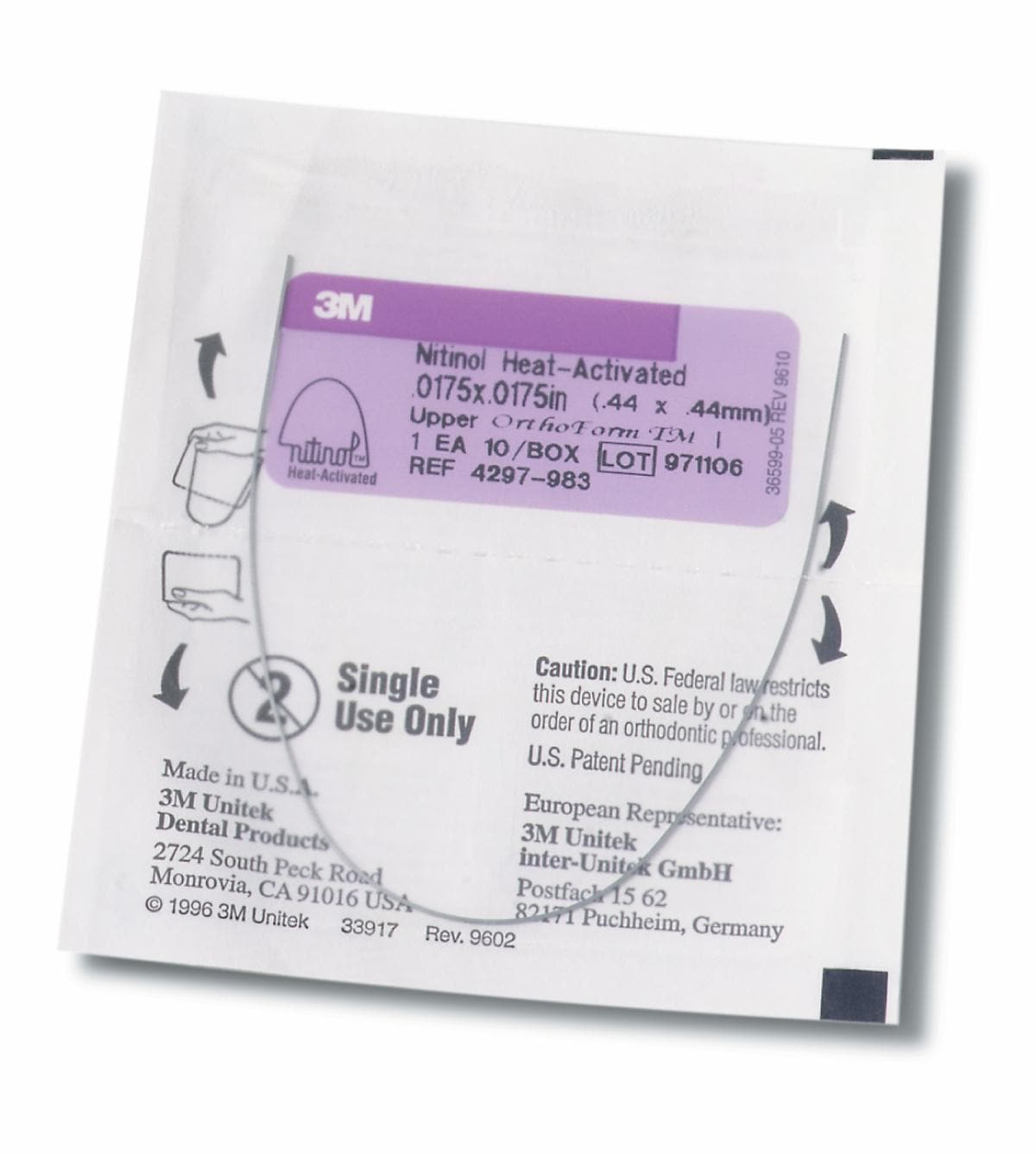 NITINOL  H/A  U 019 X 025