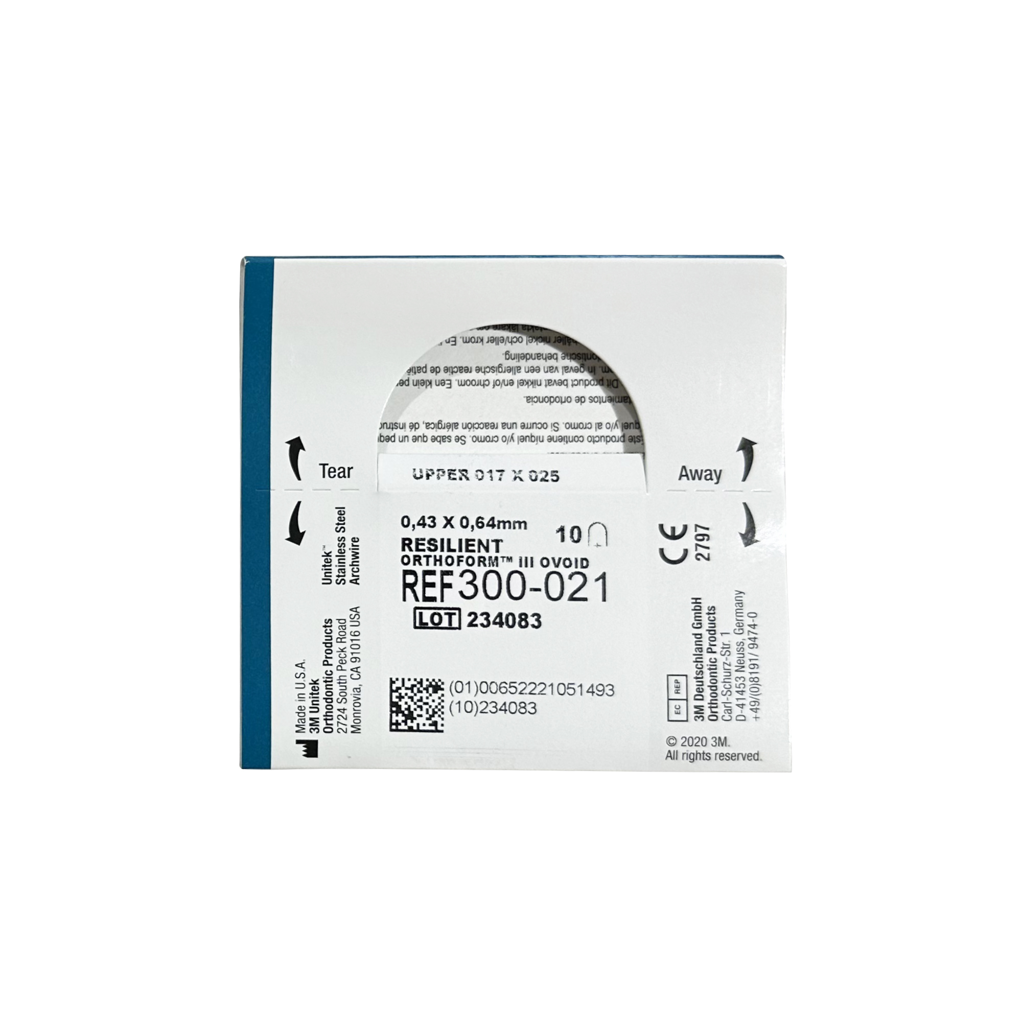 PERM  SS U 017 X 025 UNIT PACK/10