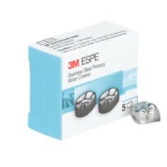 2 BOX PRIMARY STAINLESS STEEL CROWNS