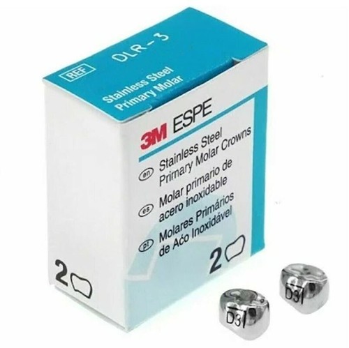 2 BOX PRIMARY STAINLESS STEEL CROWNS