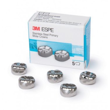 2 BOX PRIMARY STAINLESS STEEL CROWNS