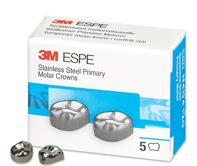 2 BOX PRIMARY STAINLESS STEEL CROWNS