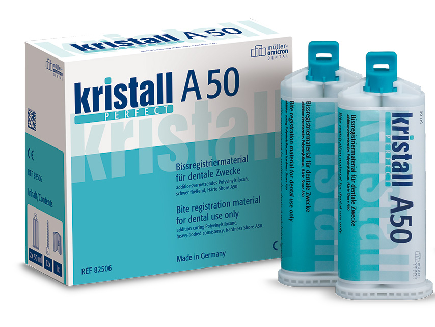 kristal PERFETC A50, 2x50 ml cartridges + 12 mixing tips, green